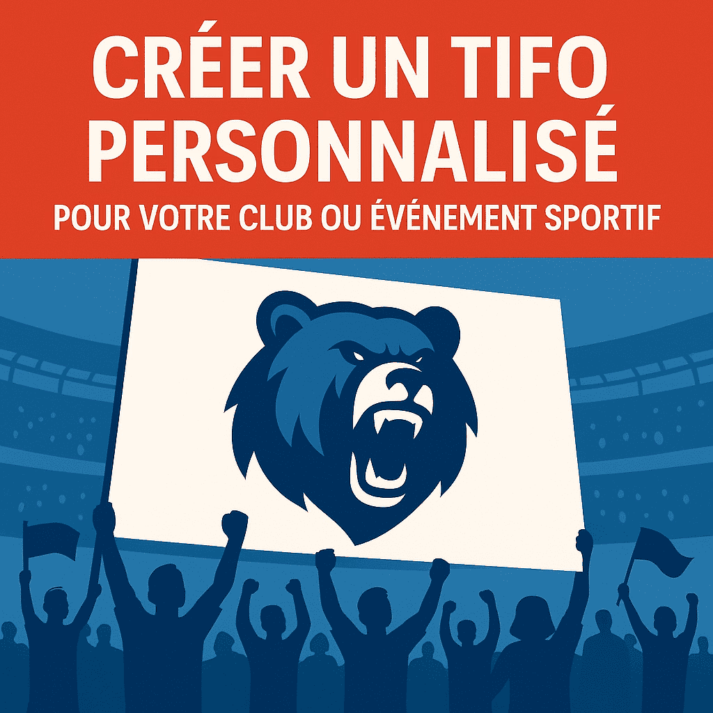 Conception d'un tifo personnalisé par Nakara Sport